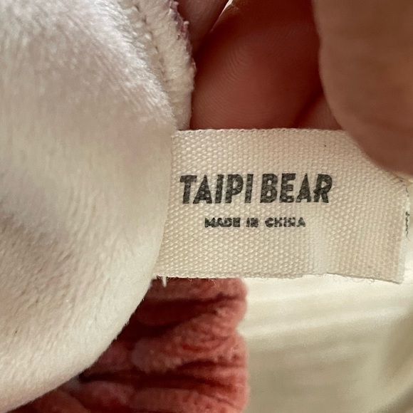Baby Corduroy Pants Set - Pink and Cream cute bunny and bear Size 6m  TAIPI BEAR - Picture 8 of 10